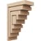 Ekena Millwork 6"W x 12"D x 18"H Classic Landon Rough Cedar Woodgrain TimberThane Corbel, Primed Tan CORUR06X12X18LANRCPR - alternate 1